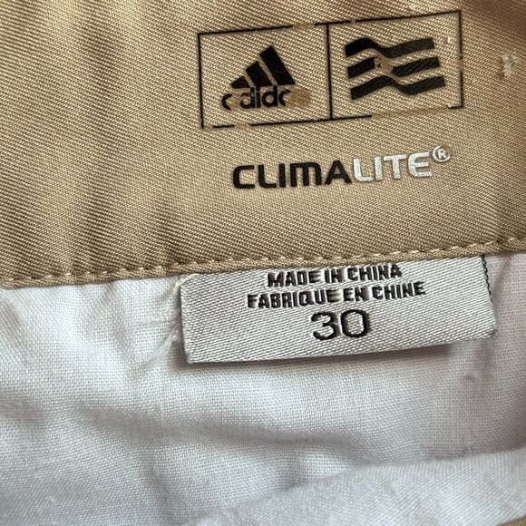 Adidas Men's Beige Neutral Minimalist Bermuda Dress Shorts Size 30 -d60 - Picture 15 of 15